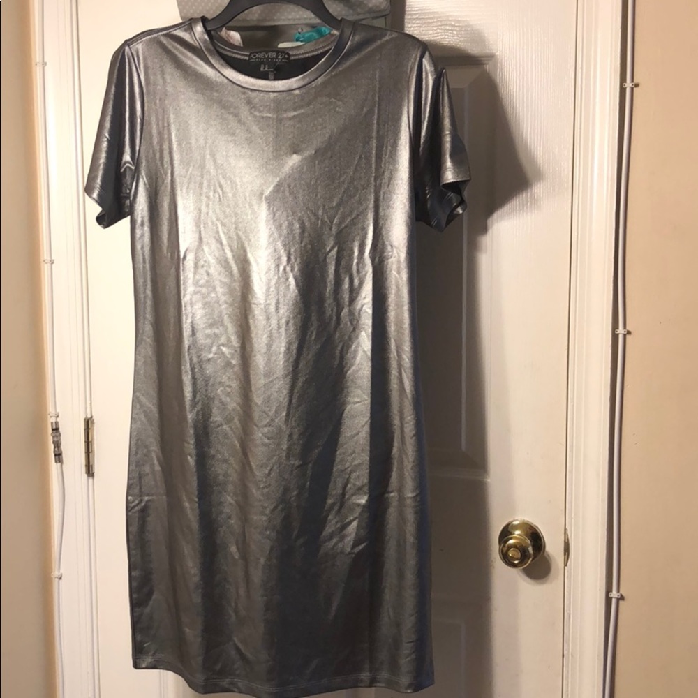 Metallic Bodycon Mini Dress